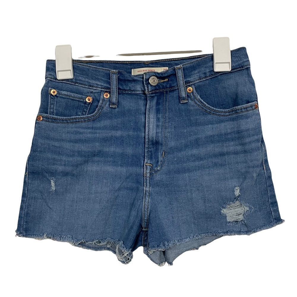 Levi’s Distressed High Waisted Jean Shorts